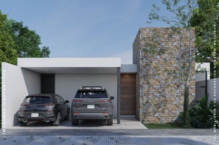 Casas en venta en la privada Gran Bosco Conkal Merida una planta con alberca